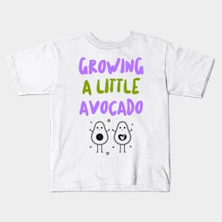 Growing a Little Avocado Cool Avocado Couple Kids T-Shirt